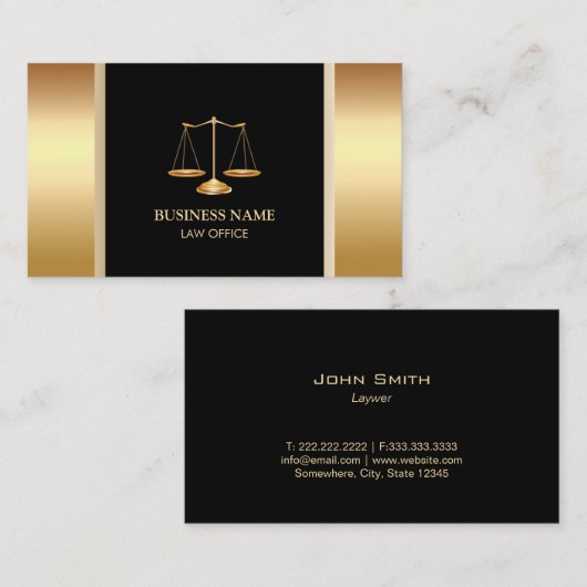 Professional Gold-advocaat & advocaat Visitekaartje (Voorkant / Achterkant)