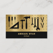 Professional Gold Auto Repair Tools Handyman Visitekaartje (Voorkant)