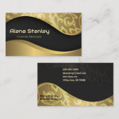 Professional Gold Black Classy Visitekaartje (Voorkant / Achterkant)