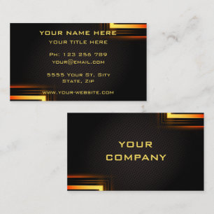 Professional Gold Black Visitekaartje Kies lettert