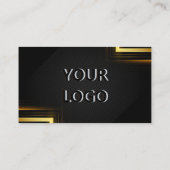 Professional Gold Black Visitekaartje met Logo (Achterkant)