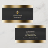 Professional Gold Border Lawyer Visitekaartje (Voorkant / Achterkant)