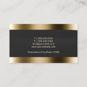 Professional Gold Border Lawyer Visitekaartje (Achterkant)
