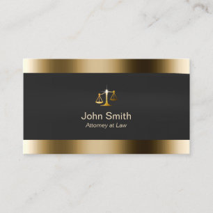 Professional Gold Border Lawyer Visitekaartje