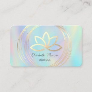 Professional Gold Circles Lotus Holographic Visitekaartje