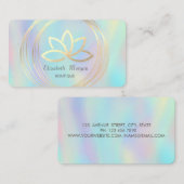 Professional Gold Circles Lotus Holographic Visitekaartje (Voorkant / Achterkant)