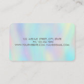 Professional Gold Circles Lotus Holographic Visitekaartje (Achterkant)