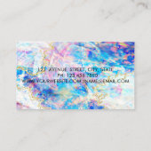 Professional, Gold Circles Lotus Opal Holographic Visitekaartje (Achterkant)