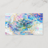Professional, Gold Circles Lotus Opal Holographic Visitekaartje (Voorkant)
