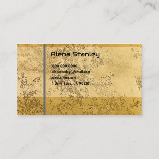 Professional Gold Classy Visitekaartje (Achterkant)