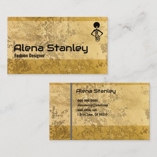 Professional Gold Classy Visitekaartje (Voorkant / Achterkant)