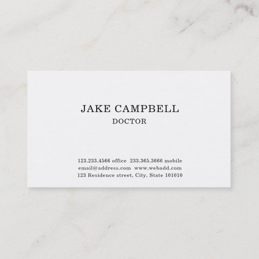 Professional Gold Doctor Medicinal Symbool Visitekaartje (Achterkant)