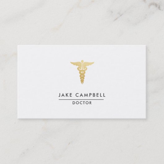 Professional Gold Doctor Medicinal Symbool Visitekaartje (Voorkant)