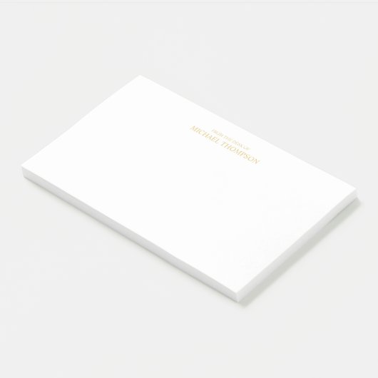 Professional Gold en wit Post-it® Notes (Schuin)