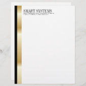 Professional Gold en zwarte briefhoofd (Voorkant / Achterkant)