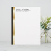 Professional Gold en zwarte briefhoofd Ontwerp (Staand voorkant)
