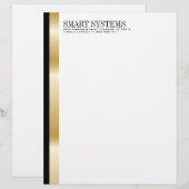 Professional Gold en zwarte briefhoofd Ontwerp (Voorkant / Achterkant)