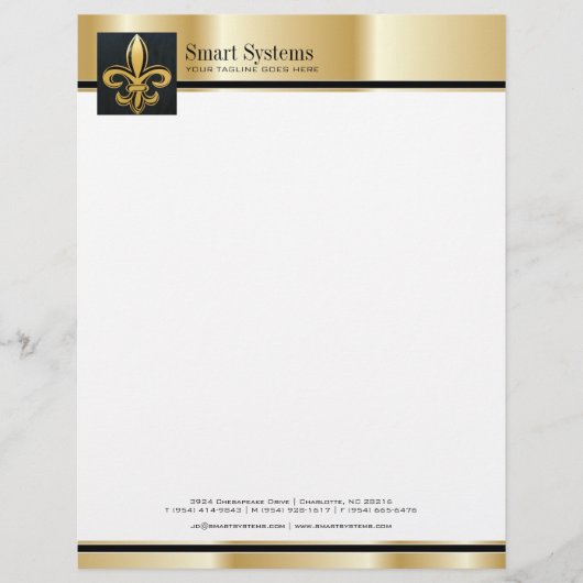 Professional Gold en zwarte briefhoofd Ontwerp (Voorkant)