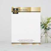 Professional Gold en zwarte briefhoofd Ontwerp (Staand voorkant)