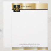 Professional Gold en zwarte briefhoofd Ontwerp (Voorkant / Achterkant)