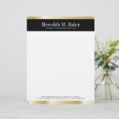 Professional Gold en zwarte briefhoofd Ontwerp (Staand voorkant)