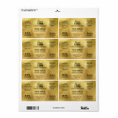 Professional Gold Face Serum Etiket (Full Sheet)