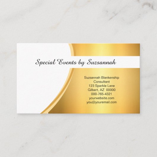 Professional Gold FlareCustom QR-code Visitekaartje (Voorkant)