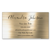 Professional Gold Foil Modern Magnetisch Visitekaartje (Voorkant)
