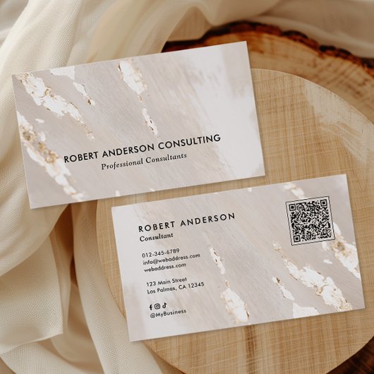 Professional Gold Foil QR Code & Social Media Visitekaartje