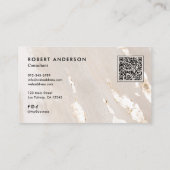 Professional Gold Foil QR Code & Social Media Visitekaartje (Achterkant)