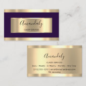 Professional Gold Hairdresser Event Planner Lash Visitekaartje (Voorkant / Achterkant)