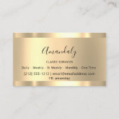 Professional Gold Hairdresser Event Planner Visitekaartje (Achterkant)