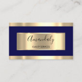 Professional Gold Hairdresser Makeup Artist Navy Visitekaartje (Voorkant)