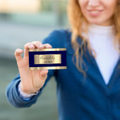 Professional Gold Hairdresser Makeup Artist Navy Visitekaartje