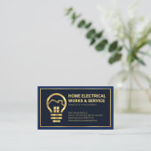 Professional Gold Home Bulb-elektricien Visitekaartje (Staand voorkant)