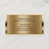 Professional Gold House Logo Real Estate Realtor Visitekaartje (Achterkant)