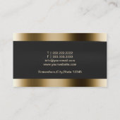 Professional Gold Justice Scale Attorney Visitekaartje (Achterkant)