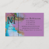 Professional Gold Lavender Marble Visitekaartje (Voorkant)