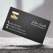 Professional Gold Logo Dark Metal Chauffeur Visitekaartje