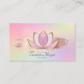 Professional Gold Lotus Bruske Holographic Visitekaartje (Voorkant)