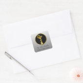 Professional Gold Medical Hygieia Bowl Vierkante Sticker (Envelop)
