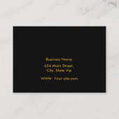 Professional Gold Metal Elegant Modern Black Visitekaartje (Achterkant)