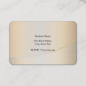 Professional Gold Metal Elegant Modern Black Visitekaartje (Achterkant)