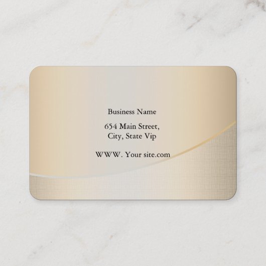 Professional Gold Metal Elegant Modern Black Visitekaartje (Achterkant)