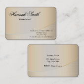 Professional Gold Metal Elegant Modern Black Visitekaartje (Voorkant / Achterkant)