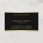 Professional Gold Monogram Glam Modern Elegant Visitekaartje (Achterkant)