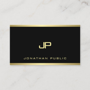 Professional Gold Monogram Glam Modern Elegant Visitekaartje