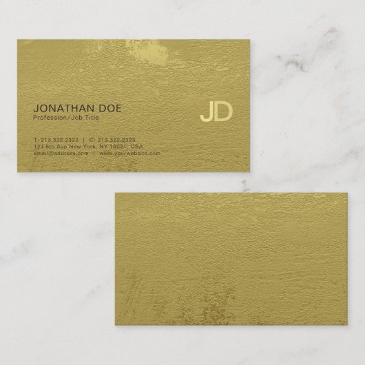 Professional Gold-monogram Premium - dikke luxe Visitekaartje (Voorkant / Achterkant)