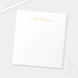 Professional Gold Notitieblok<br><div class="desc">Het professionele Notitieblok kenmerkt douanenaam en tekst in gouden klassieke serif doopvontstijl op witte achtergrond. Opmerking: de details van de folie worden gesimuleerd in de illustratie. Bij de vervaardiging van dit product zal geen werkelijke folie worden gebruikt.</div>