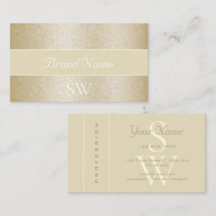 Professional Gold Pearl Shimmery Snake Monogram Visitekaartje
